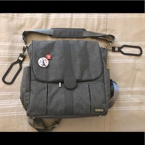 JJ Cole Backpack Diaper Bag, Gray Heather
